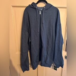 Athletic works Men Zip down blue gray  Hoodie size 2x